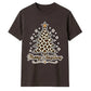 Leopard Print Merry Christmas Tree Graphic Unisex T-Shirt