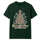 Leopard Print Merry Christmas Tree Graphic Unisex T-Shirt