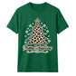 Leopard Print Merry Christmas Tree Graphic Unisex T-Shirt