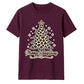 Leopard Print Merry Christmas Tree Graphic Unisex T-Shirt