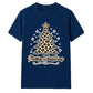 Leopard Print Merry Christmas Tree Graphic Unisex T-Shirt