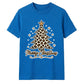 Leopard Print Merry Christmas Tree Graphic Unisex T-Shirt