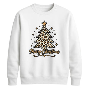 Leopard Print Tree Graphic Christmas Unisex Sweatshirt