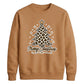 Leopard Print Tree Graphic Christmas Unisex Sweatshirt