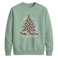 Leopard Print Tree Graphic Christmas Unisex Sweatshirt