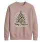 Leopard Print Tree Graphic Christmas Unisex Sweatshirt
