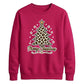 Leopard Print Tree Graphic Christmas Unisex Sweatshirt