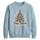 Leopard Print Tree Graphic Christmas Unisex Sweatshirt