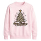 Leopard Print Tree Graphic Christmas Unisex Sweatshirt