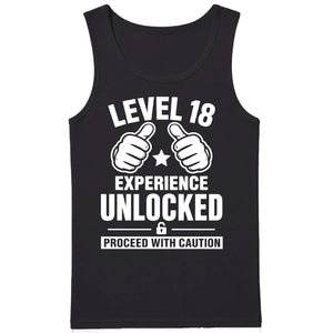 18th Birthday Tank Top Men Level Eighteen Experience Unlocked