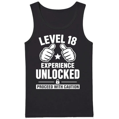 Level 18 Unlocked Gamer 18th Birthday Men Tank Top