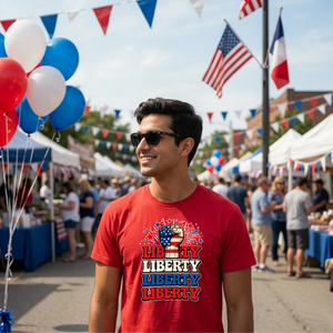Liberty Graphic USA Independence Day Unisex T-Shirt