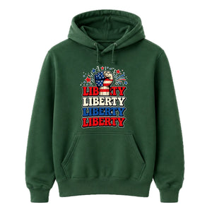 Liberty Patriotic USA Independence Day Unisex Hoodie