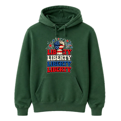 Liberty Patriotic USA Independence Day Unisex Hoodie