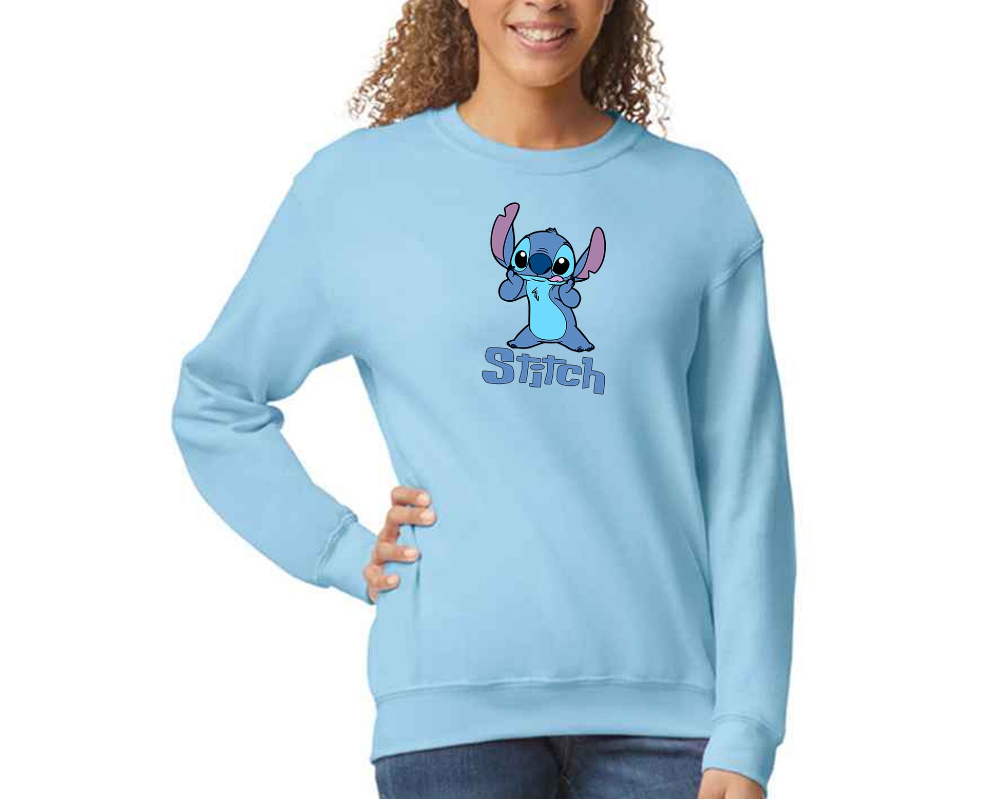 Stitch Sweatshirt, Cozy Pullover with Cute Lilo & Stitch Graphic Jumper, Classic Fit for Women & Men M8404