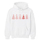 Line Art Christmas Trees Graphic Unisex Hoodie