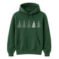 Line Art Christmas Trees Graphic Unisex Hoodie