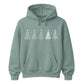 Line Art Christmas Trees Graphic Unisex Hoodie