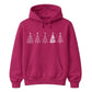 Line Art Christmas Trees Graphic Unisex Hoodie