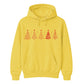 Line Art Christmas Trees Graphic Unisex Hoodie