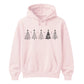 Line Art Christmas Trees Graphic Unisex Hoodie