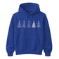 Line Art Christmas Trees Graphic Unisex Hoodie