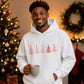 Line Art Christmas Trees Graphic Unisex Hoodie