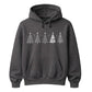 Line Art Christmas Trees Graphic Unisex Hoodie