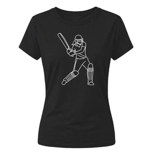 New Zealand T20 Women's World Cup Ladies Fit T Shirt Line Art Printed Ladies Fit T-Shirt