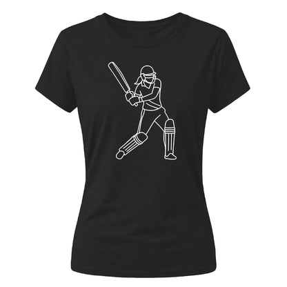 New Zealand T20 Women's World Cup Ladies Fit T Shirt Line Art Printed Ladies Fit T-Shirt