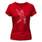 New Zealand T20 Women's World Cup Ladies Fit T Shirt Line Art Printed Ladies Fit T-Shirt