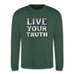 Live Your Truth Pastel Pride Month Unisex Sweatshirt