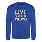 Live Your Truth Pastel Pride Month Unisex Sweatshirt
