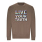 Live Your Truth Pastel Pride Month Unisex Sweatshirt