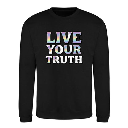 Live Your Truth Pastel Pride Month Unisex Sweatshirt