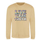 Live Your Truth Pastel Pride Month Unisex Sweatshirt
