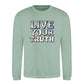 Live Your Truth Pastel Pride Month Unisex Sweatshirt