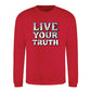 Live Your Truth Pastel Pride Month Unisex Sweatshirt
