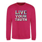 Live Your Truth Pastel Pride Month Unisex Sweatshirt