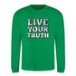 Live Your Truth Pastel Pride Month Unisex Sweatshirt