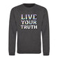 Live Your Truth Pastel Pride Month Unisex Sweatshirt