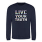 Live Your Truth Pastel Pride Month Unisex Sweatshirt