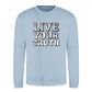 Live Your Truth Pastel Pride Month Unisex Sweatshirt