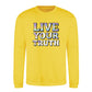 Live Your Truth Pastel Pride Month Unisex Sweatshirt
