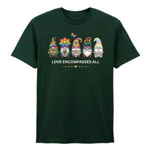 Love Encompasses All Five Rainbow Gnomes Unisex T-Shirt Happy Pride Day