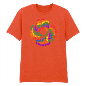 Love Is Love Circular Typography Statement Unisex T Shirt Happy Pride Day