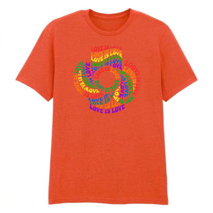 Love Is Love Circular Typography Statement Unisex T Shirt Happy Pride Day