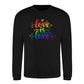 Love Is Love Floral Script Pride Month Unisex Sweatshirt