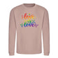 Love Is Love Floral Script Pride Month Unisex Sweatshirt