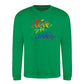 Love Is Love Floral Script Pride Month Unisex Sweatshirt